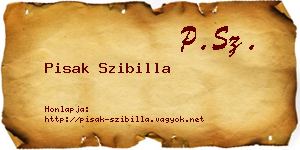 Pisak Szibilla névjegykártya